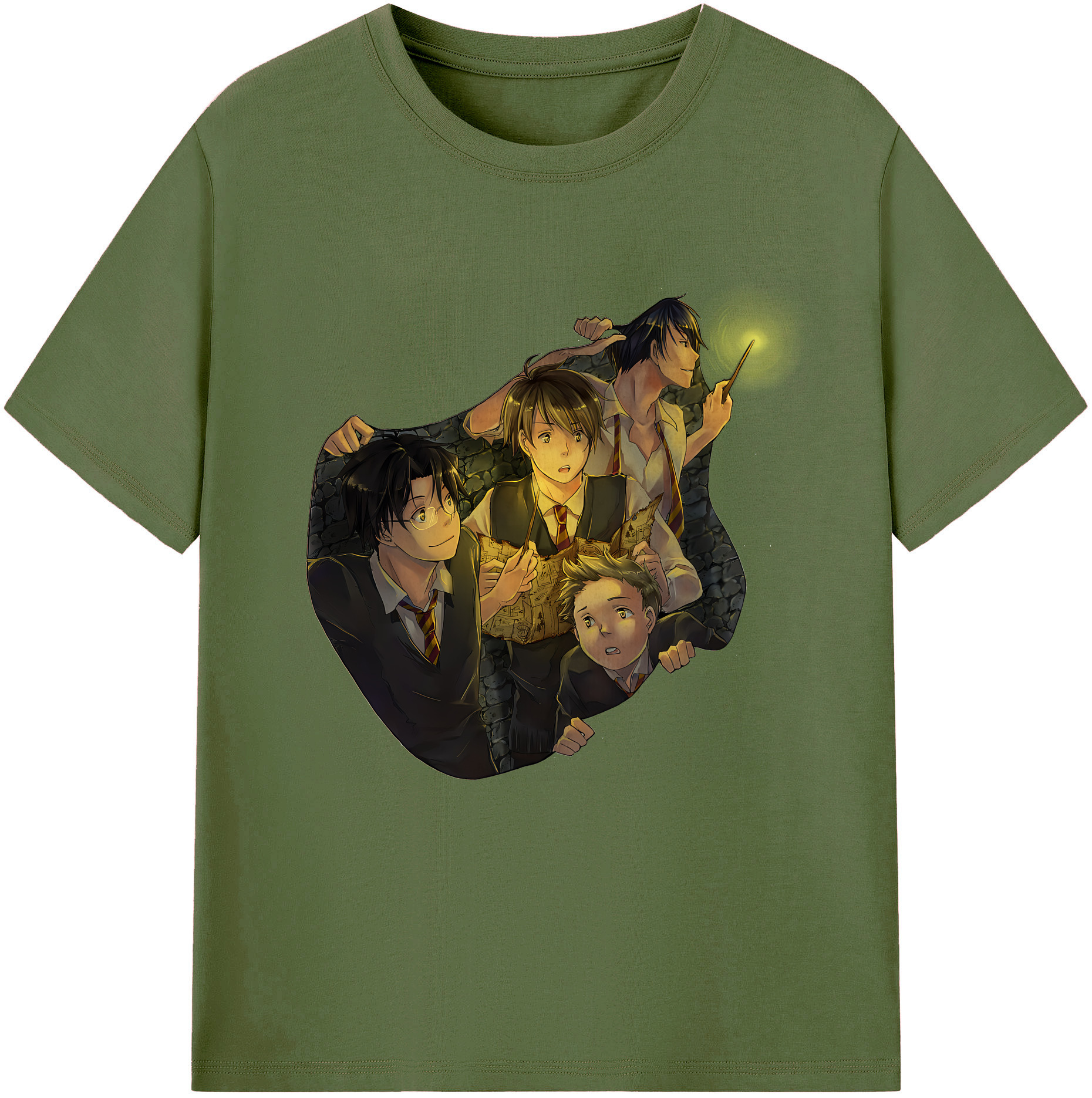（画像用） Harry Potter ハリー・ポッターシリーズ 綿100％半袖Tシャツ（フロントプリント）